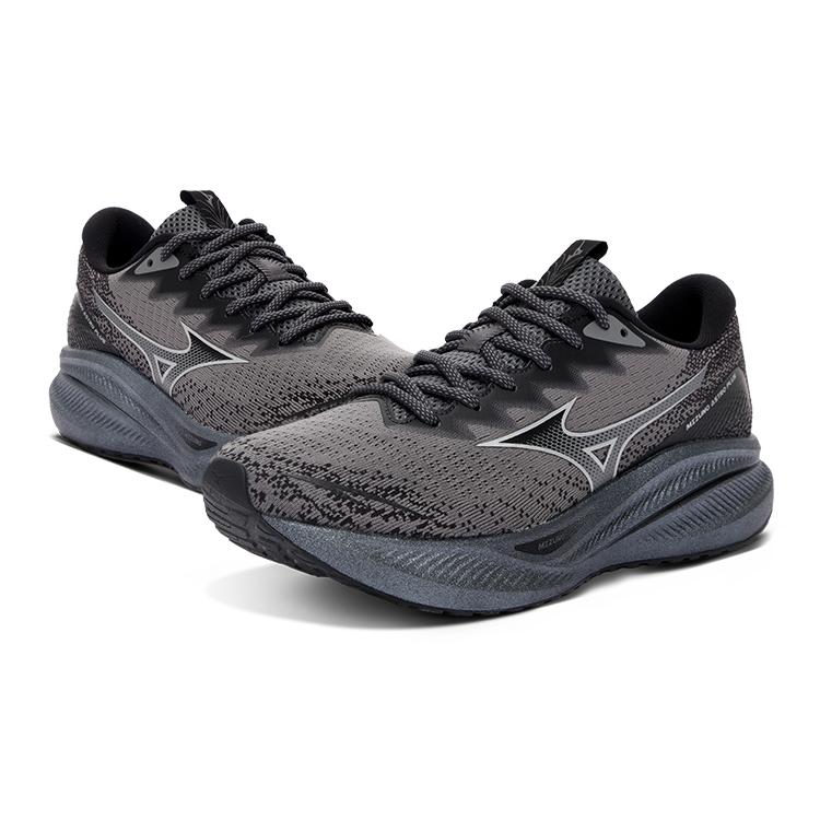 Mizuno Astro Plus Breathable Height Increasing Wear Resistant Low Top Running Shoes Unisex Sneaker Smoky-Black D1GH240107