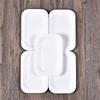 50/100Pcs Rectangular Cake Tray White Paper Plate Disposable Dinner Paper Plate
