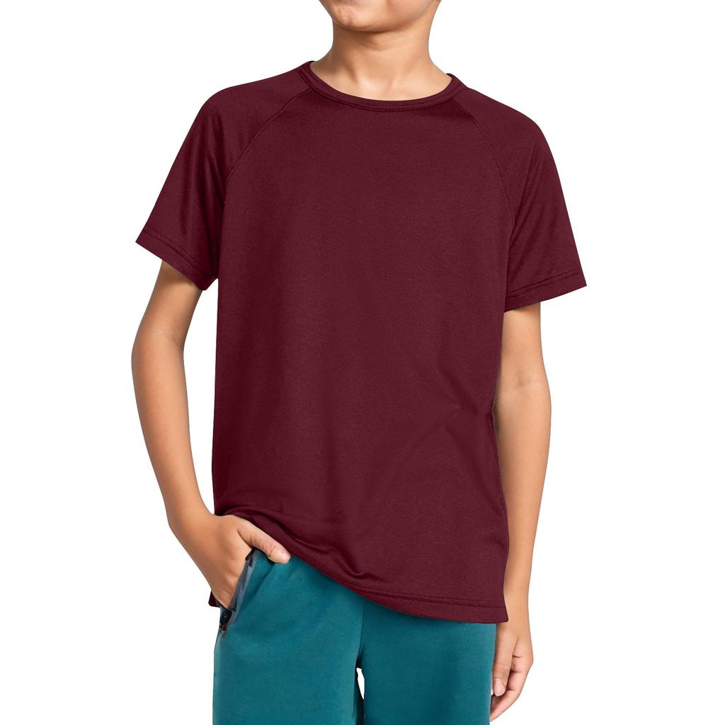 Футболка для мальчиков с круглым вырезом и рукавами-плунжерами