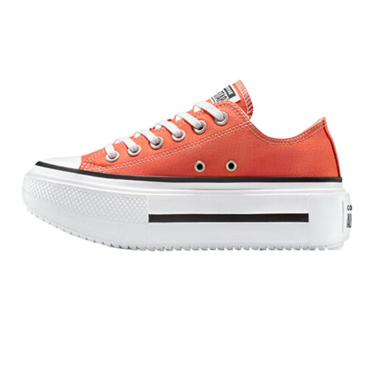 Converse Кеды унисекс Chuck Taylor All Star Lift Double Stack Low Vermillion Red Белые Черные A16284C