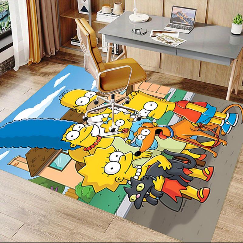1pc Simpsons Family Adventure Carpet for Playroom Bedroom Living Room Sofa Home Decor,kids Game Area Rug Non-slip Floor Mat Y729102