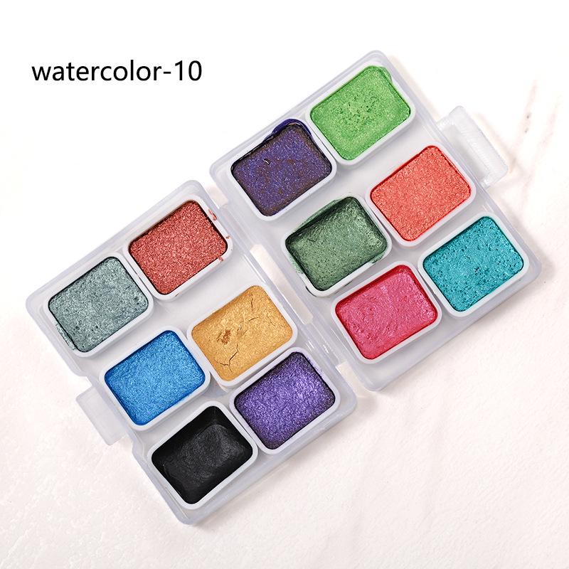 Перламутровые акварельные краски для нейл-арта - Металлический омбре и мраморные эффекты