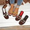 Fashion Women Large Size Fashionable Sandals and Slippers New Summer Style Flat Bottomed Metal Strappy Sandals for Women