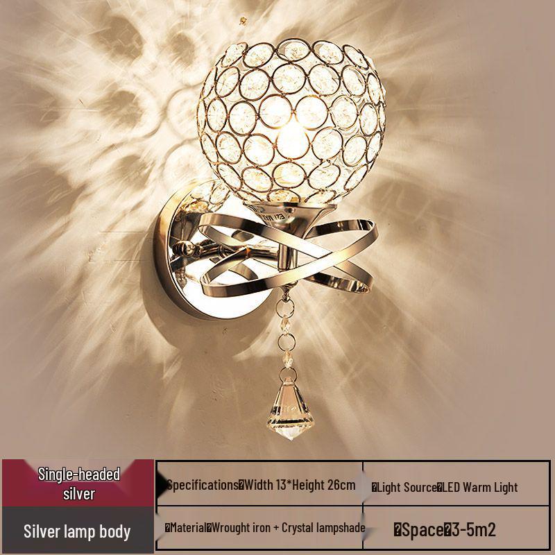 Современный минималистичный светодиодный хрустальный настенный светильник - Энергосберегающее теплое освещение для спальни и гостиной