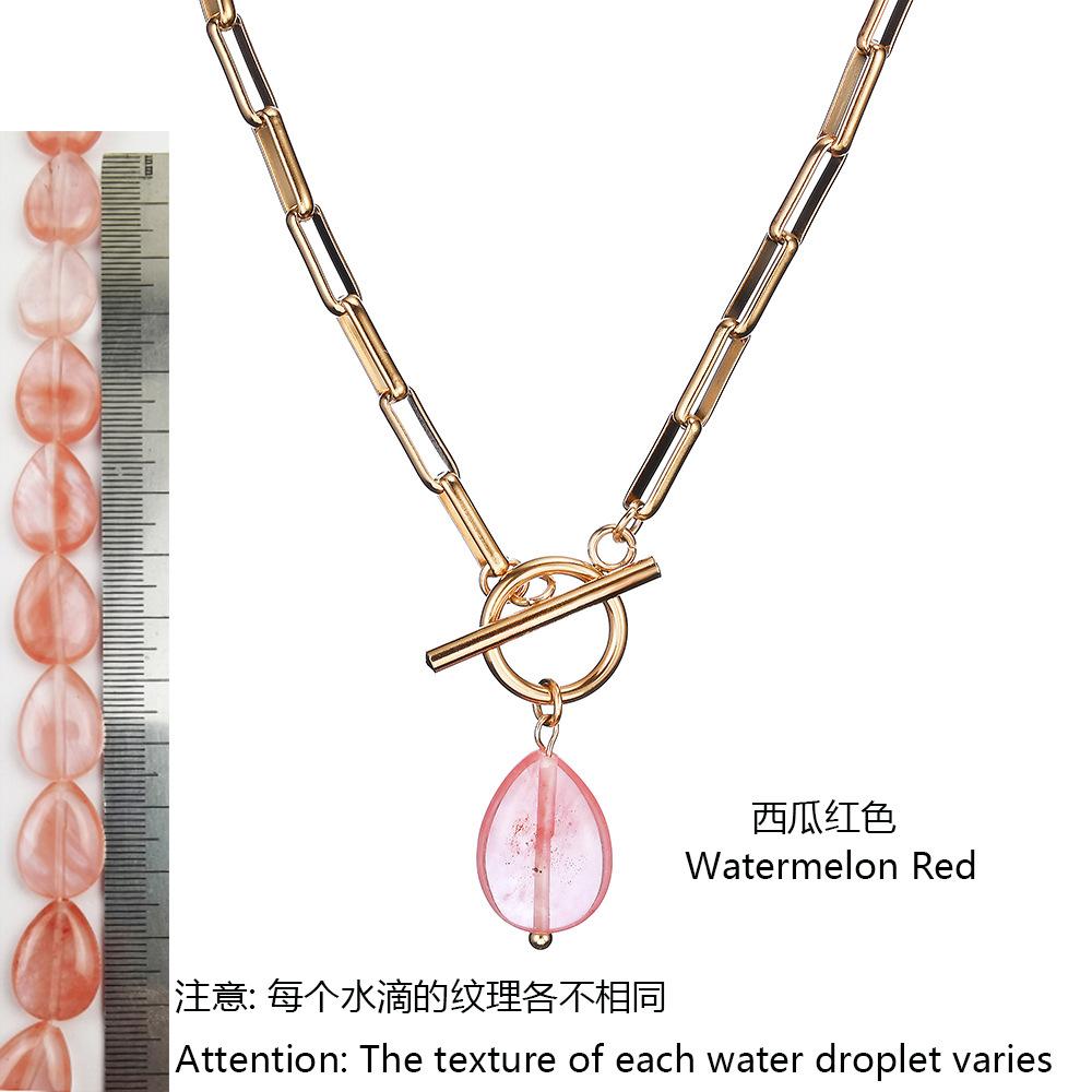 Freshwater Premium Trendy Natural Stone Pendant OT Clasp Chain Fashion Gift