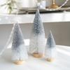 15/20/25cm Christmas Small Snowy Tree Plastic Artificial Pine Tree  Hotel Office Decor