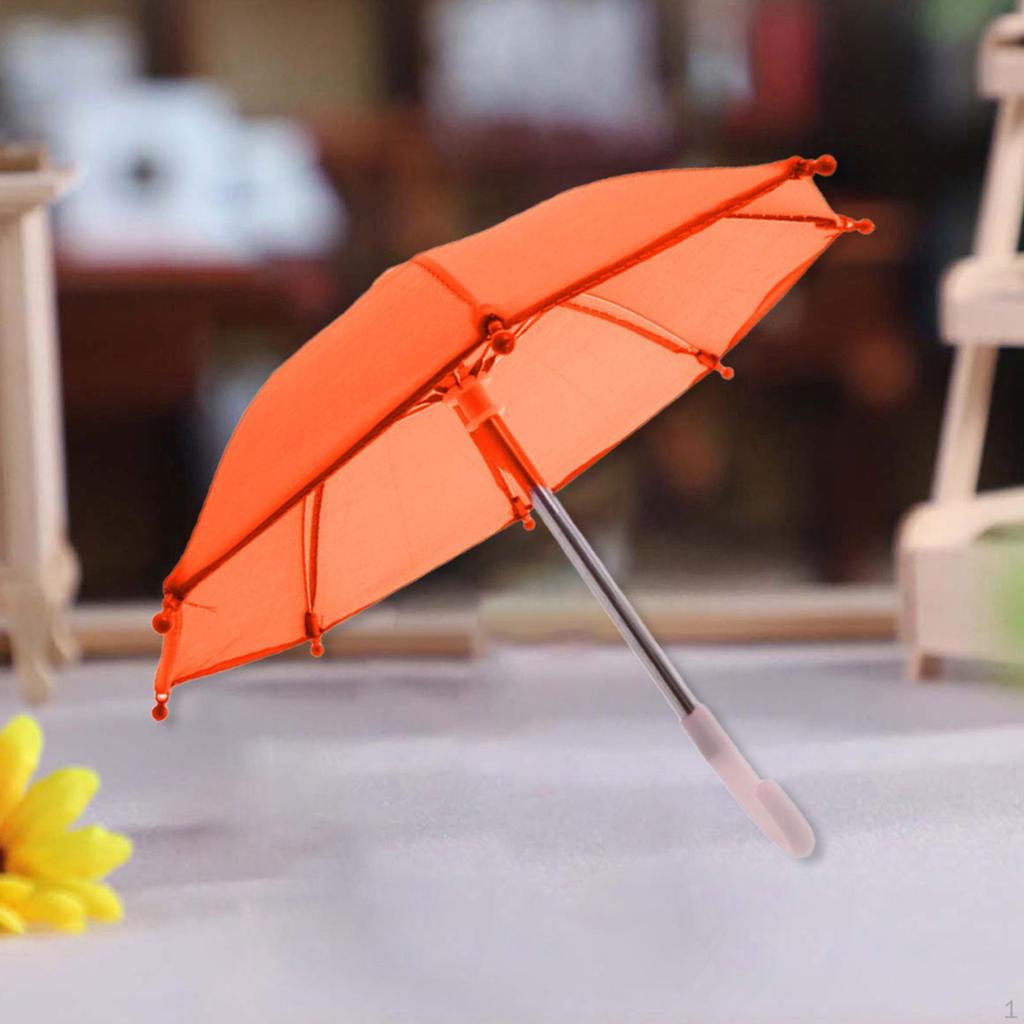 Dollhouse Miniature Umbrella Cute Parasol Decor Decorative Kids Children Toy Sunny Rainy
