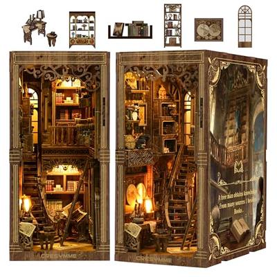 CRESYMME Миниатюрный кукольный домик Кит для бук-нука, Деревянный DIY 3D Хобби Ручная работа (Коллекция снов старой книги)