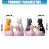 Статуэтка Кошки Сидящая Утка Образовательные Игрушки Фигурки Миниатюрные Кошки Садовые Фигурки Топперы для Торта Ландшафтный Декор