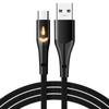 Семицветный силиконовый USB-кабель со светодиодной подсветкой для Apple, Android и Type-C с функцией быстрой зарядки
