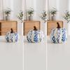 Ceramic Pumpkin Ornament Blue-and-White Tabletop Autumn for Living Room