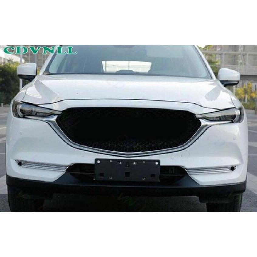 Для Mazda CX-5 2017-20 Хромированная серебристая накладка бампера передней противотуманной фары 2 шт.