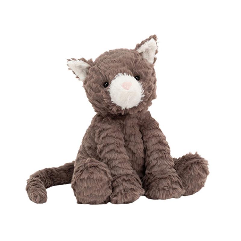 Jellycat Волна Пушистый Кот Небесно-белый Плюшевая Игрушка Животное 23см