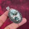 Moss Agate Pendant, Gemstone Jewelry 925 Solid Sterling Silver Pendant, Gift For Women Handmade Pendant