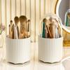 Держатель для кистей для макияжа с крышкой, вращающийся на 360 градусов держатель для кистей для макияжа, органайзер для туалетного столика, настольной столешницы, комода