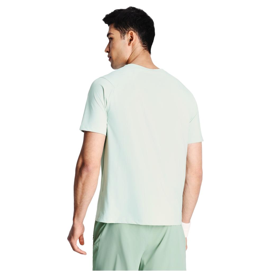 Under Armour Мужская дышащая однотонная простая универсальная короткорукавная футболка для тренировок на открытом воздухе, вязаная, цвет Гидроген-Зеленый 6014376-377