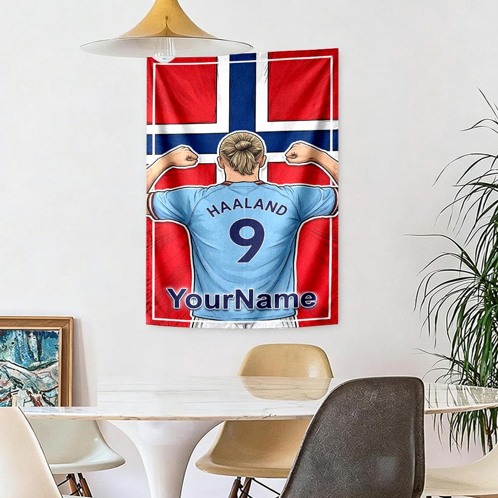 Haaland Custom Your Name Wall Decor Tapestry Art For Pet Memorial Birthdaywedding Party Backdrop Family Gift