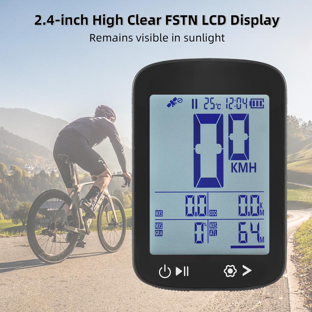 GPS Bike Computer Wireless Bike Speedometer High Clear Display 5 Star Positioning GPS BeiDou