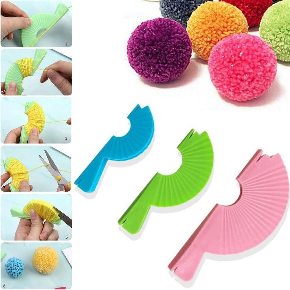 3 шт. Пластиковый помпонный станок Ручной работы Сделай сам Изготовление шерстяных шариков Прочный Помпонный станок в форме рыбки