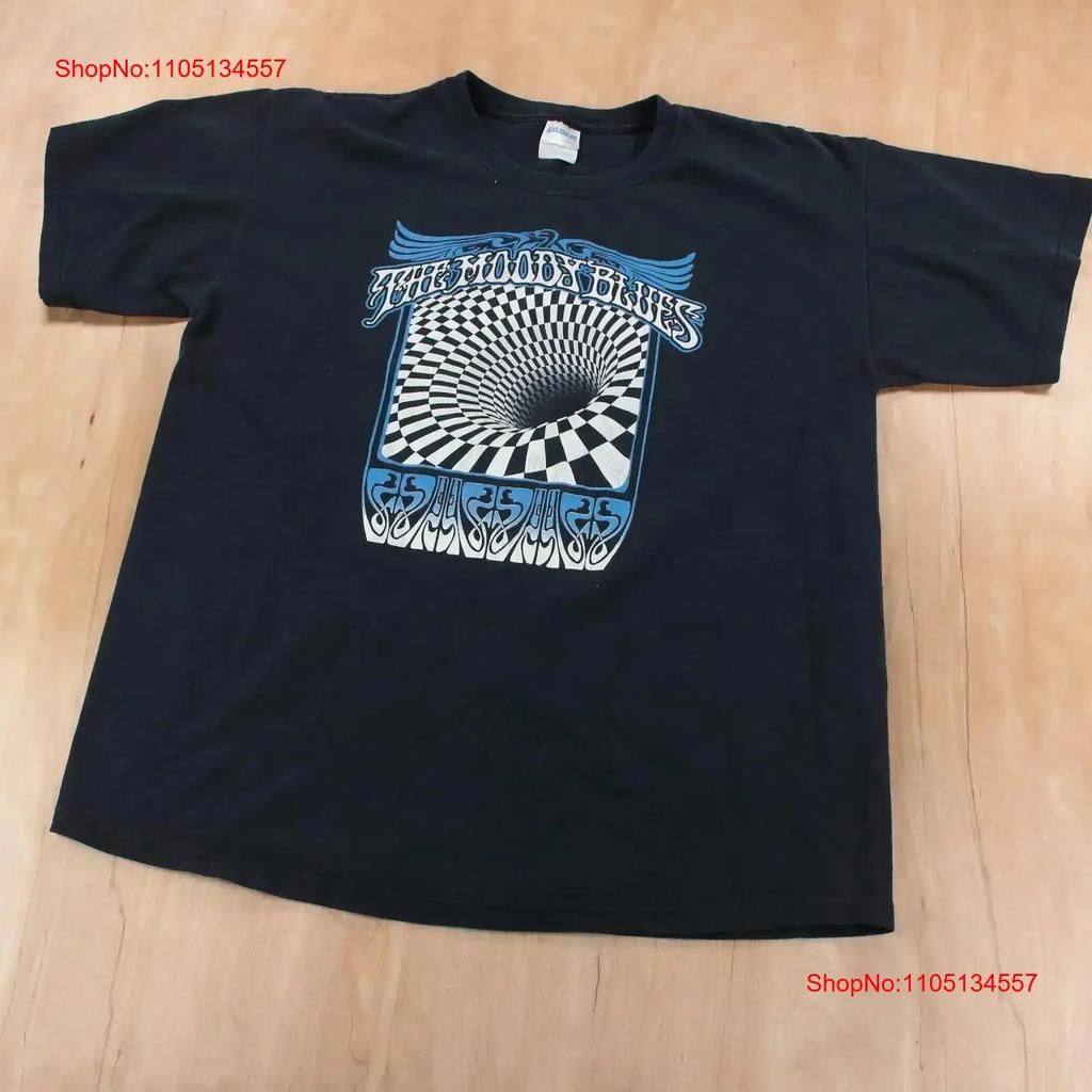 THE MOODY BLUES concert t shirt LARGE retro s s classic rock band tee vintage Washed Unisex graphic Breathable Comfortable