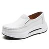 Осенние женские туфли на плоской подошве, женские кроссовки на платформе, мокасины, женская обувь из натуральной кожи, женские лоферы на танкетке