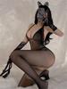 Seductive Halter Fishnet Bodystocking Sleeveless Open Crotch Mesh Body Suit for Women Lingerie and Underwear Halloween Costumes