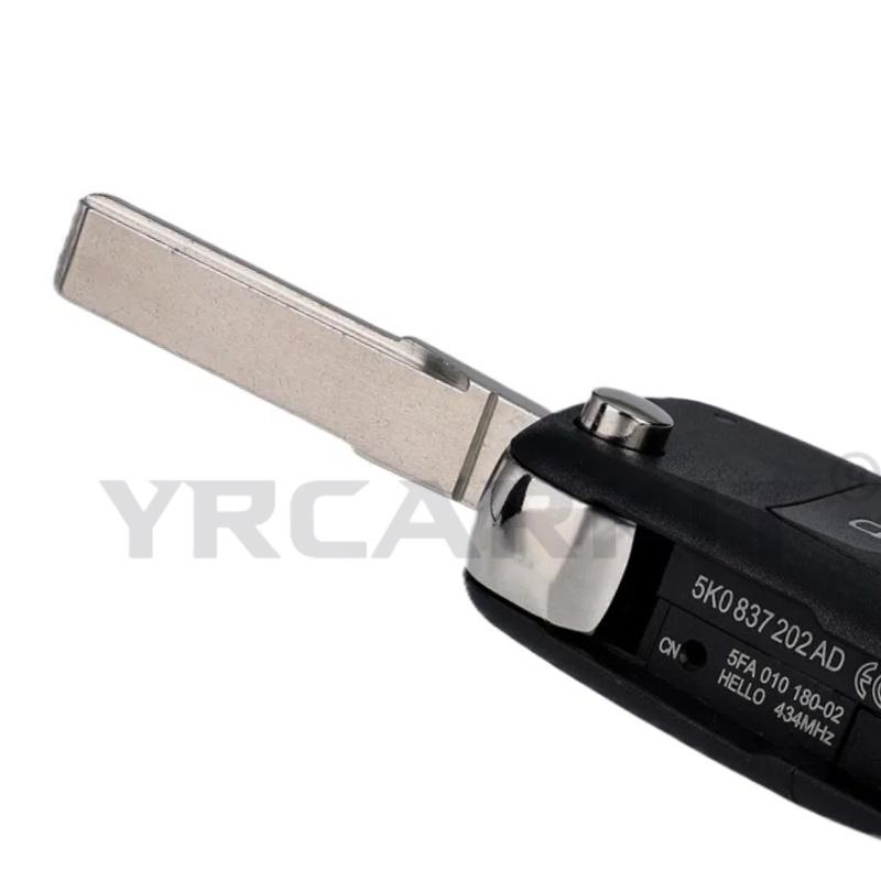 Складной чехол-брелок для ключа-выкидушки Volkswagen Vw Skoda Golf Passat Polo Jetta Touran Bora Sharan 2/3/4 кнопки