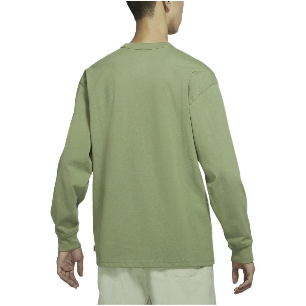 Nike T Shirts Men's Green Crew Neck Moderate Straight Fit DR7930-334