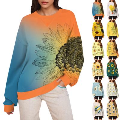 Женский повседневный полосатый пуловер, рубашка с длинным рукавом, толстовка большого размера