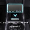 Для Tesla Model 3 Y Аксессуары USB Разветвитель Хаб HUB Док-станция Скоростной Хаб Расширитель Зарядное устройство