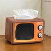 Retro TV Tissue Box Multifunctional Storage Box, Home Living Room, Coffee Table, Bedroom, Desktop, High-end Paper Box
