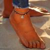 Bohemian Fashion Summer Beach Leather Women Beads Charm  Anklets Foot Chain Sun Pendant