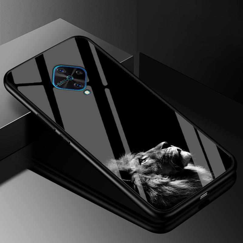 Tempered Glass Case For Vivo V17 Case Russia Glass Back Cover Soft Bumper For Vivo V17 Phone Cases V 17 Funda Y9s S1 Pro Coque