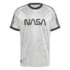 Adidas X Juventus X NASA Collaboration Casual Sports Crew Neck Short Sleeve Football Shirt Men Tops Light-Gray JE3131