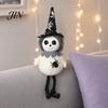 High-quality Halloween Figure Plush Pom Hanging Decoration, Pumpkin/Ghost/Black Cat/Witch Doll Creepy Witch Ornament for Tree, Porch, Window
