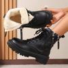 Women's Winter Fashion Ankle Boots - Cozy Plush Lined, Side Zipper, Round Toe, Non-Slip Sole, Casual Solid Color Booties