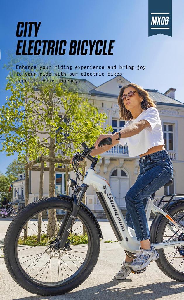 Электровелосипед Shengmilo MX06 500W - Запас хода 90 км, Аккумулятор Samsung 48V, Скорость 42 км/ч, Внедорожный для мужчин и женщин