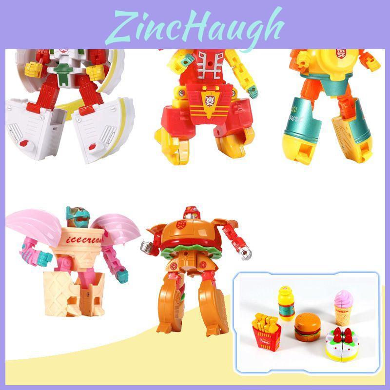 Food Deformation Toy Robot Simulation Fries Burger Ice Cream Playset**