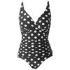 European and American Style Women Sexy One Piece Printed Bikini Swimsuit Deep V Monokini Tummy Control Swimwear Backless Hot Spring Bathing Suit