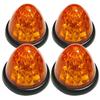 Светодиодный боковой габаритный фонарь для грузовика, 16 светодиодов, 24 В, универсальный набор из 4 штук: синий/красный/белый/желтый/янтарный/зеленый/розовый, разные цвета (Оранжевая линза)