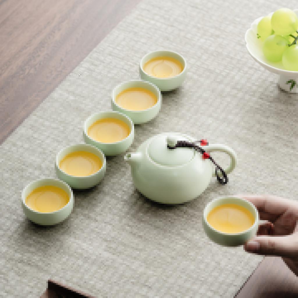 Ding kiln tea set ceramic set gift business gift gift household company annual meeting celebration gift set