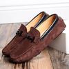 Summer Men's Suede Loafers Comfortable Man Flats Casual Mens Shoes Men Breathable Slip-On Soft Leather Driving Shoes for Men
