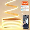 Премиум Светодиодная лента из настоящего силикона 24 В Tuya Smart WiFi Управление приложением Alexa Самоклеящаяся лента-Режется|Яркая|Водонепроницаемая