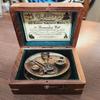 Maritime Brass Sextant Nautical British Army Pocket Box Sextant with Wood Box by Henry Barrow, Co London