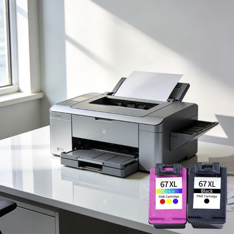 Big Capacity 67 Large Black And Color Printer Ink Cartridge Suits Numerous Printer Types Including 2700 And 6000 Series