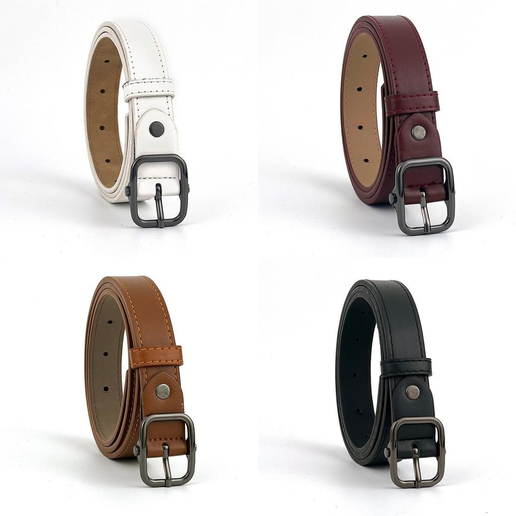Minimalist Ladies Leather Waist Belt With Alloy Pin Buckle For Office And Daily Use