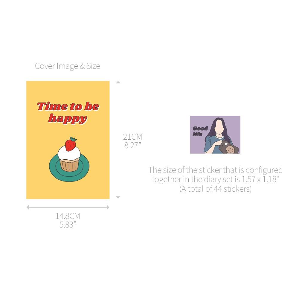 Набор дневника Monolike A5 Fall in Newtro, Время быть счастливым - Годовой план, Месячный план, Недельный план, Планировщик