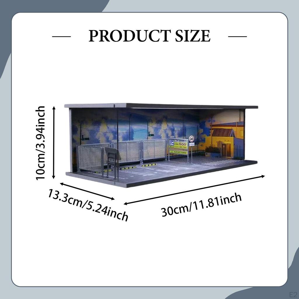 Диорама «Парковка», настольное украшение, масштаб 1/64, миниатюрная сцена здания для автолюбителей