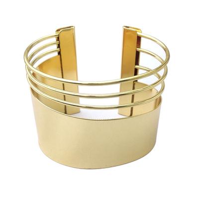 Европейский и американский панк-металл Преувеличенный открытый браслет-манжета из гладкого железа