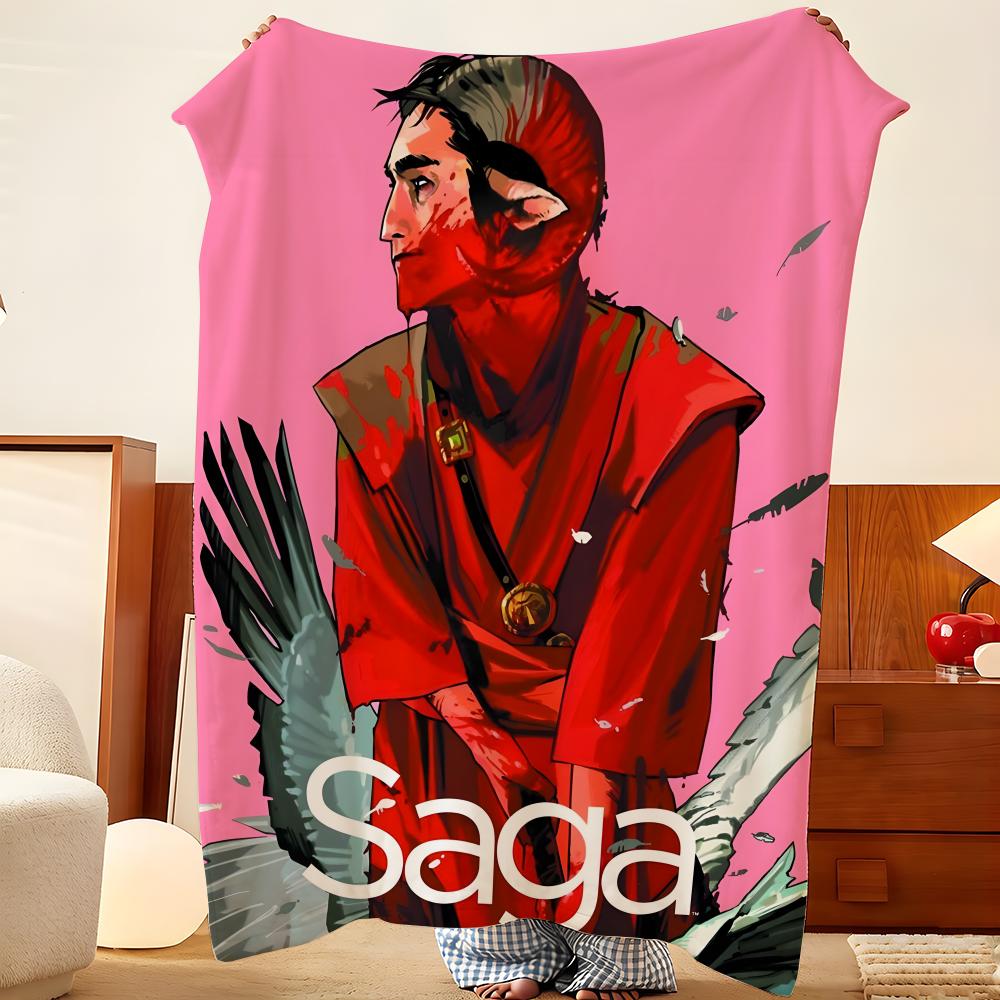 Комикс S-Saga Плед из фланели, легкий, уютный, прочный, моющийся, милый, классный